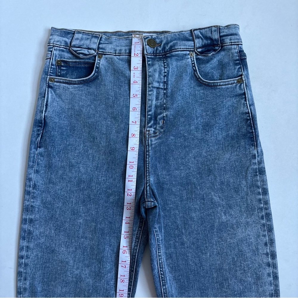 FRAME Esther The Snapped Cropped High-Rise Blue Ankle Denim Leggings Size 28 - Picture 10 of 16